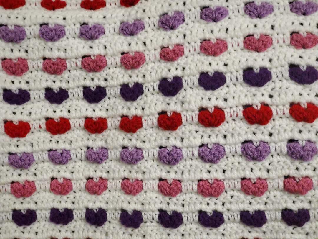 Crochet Heart Blanket