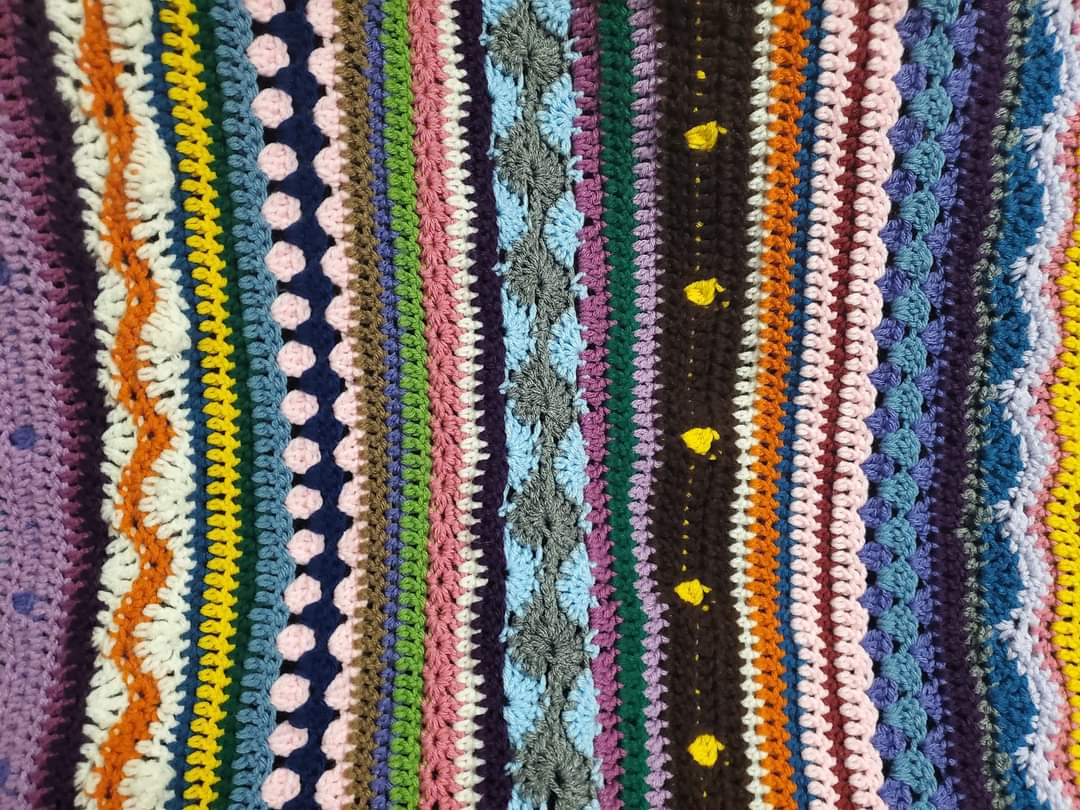 Bohemian Crochet Throw Blanket