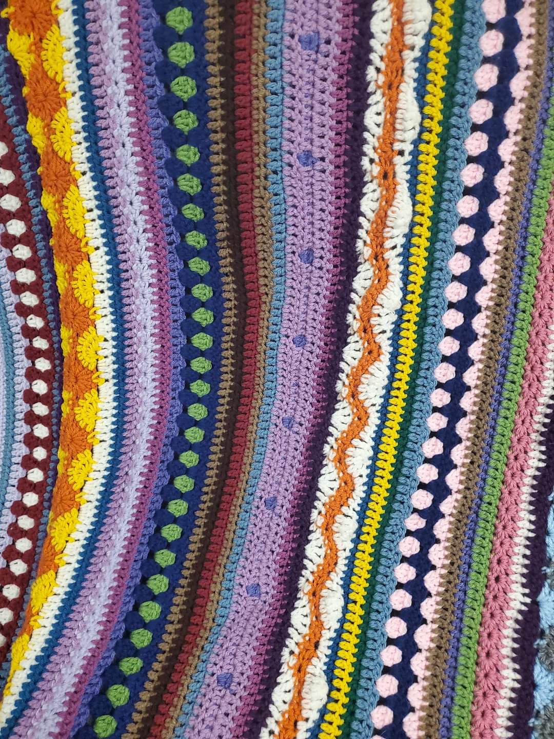 Bohemian Crochet Throw Blanket