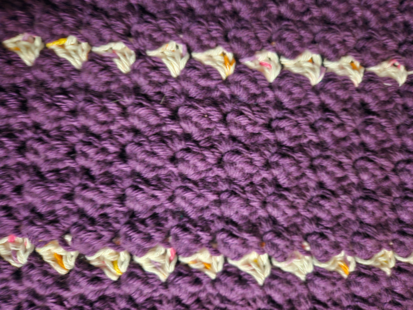 Dark Orchid & Floral Print Stripe Lapghan
