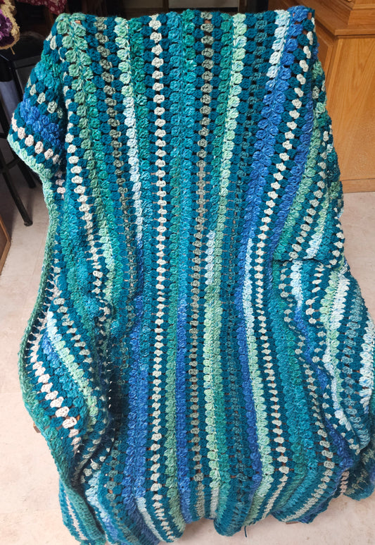 Seaweed Mile A Minute Crochet Blanket