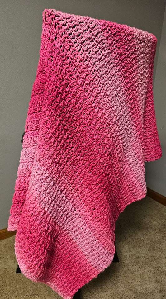 Jazzy Ombre Receiving Blanket with a Bobble border.