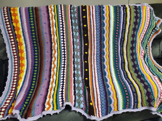 Bohemian Crochet Throw Blanket