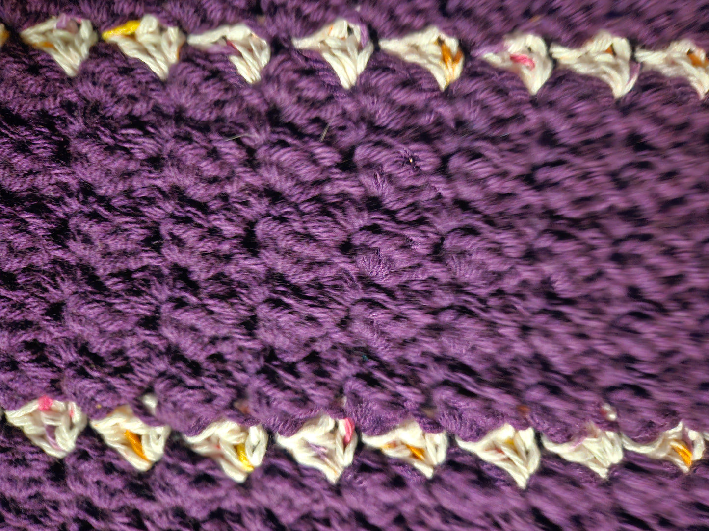 Dark Orchid & Floral Print Stripe Lapghan